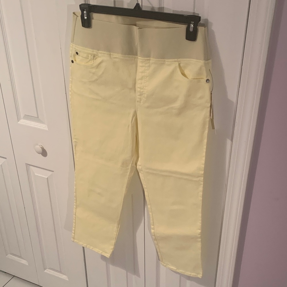 NWT - Foxcroft NYC Women's Yellow Jeans - Picture 2 of 6